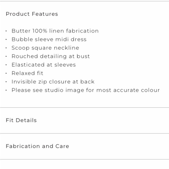 Dissh Lilah Linen Midi Dress Size 2 - Picture 6 of 11